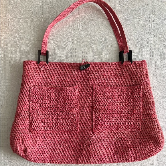Annabel Ingall Raffia Tote in Paragua Salmon - Picture 1 of 6